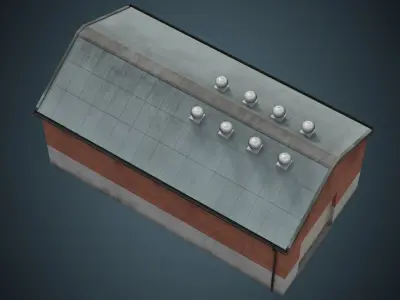 Building 2B Low-poly 3D model