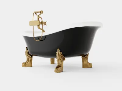 Bath Tub Low-poly 3D model