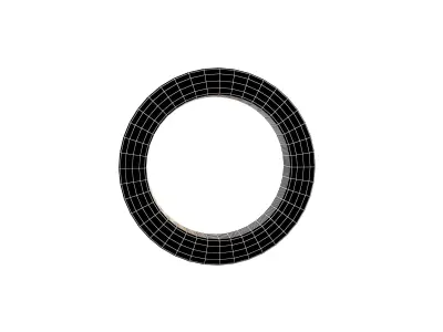 Battery Circle Symbol v1 003 Low-poly 3D model