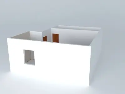 chrisorkut house with wooden door Free 3D model