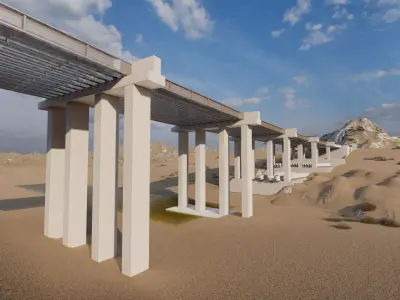 Bridge Construction 3D Model - Detailed Look into Infrastructure 3D model order