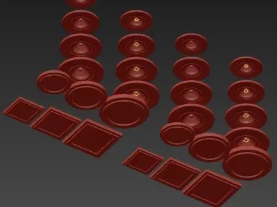 Delta types of recessed lighting fixtures 3D model