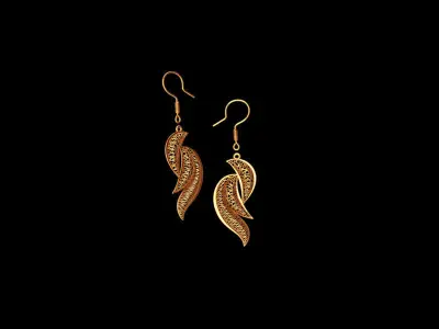 Light earrings 3D print model