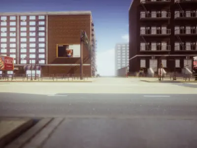 Modern City 3 UPDATE Low-poly 3D model