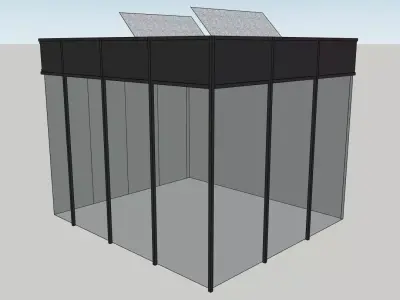 glass conservatory pavilion 3D model