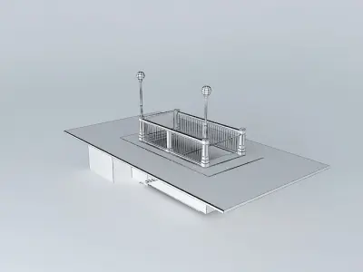 Subway Entrance NYC Style Free 3D model