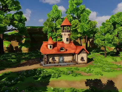 House 8 With Environment 3D model