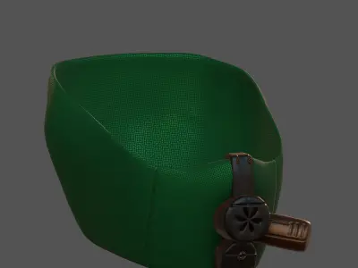 Gas mask helmet 3d model scifi Low-poly  Low-poly 3D model