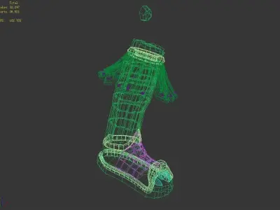 Broken Soldier Statue - Stone Rubble 05 3D model