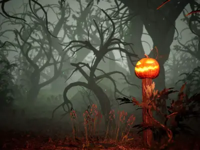 Witch Forest 60 Assets Low-poly 3D model