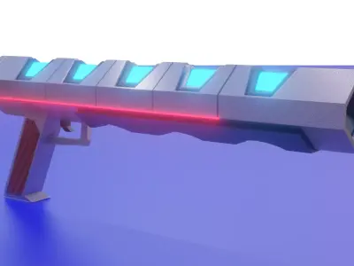 scifi-weapon light Low-poly 3D model