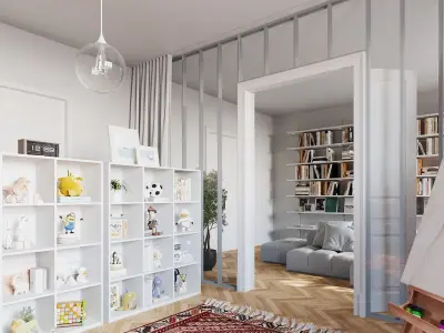 Modern Living Room 3D model