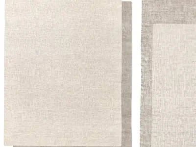 MATRICE HAND-KNOTTED WOOL and SILK RUG 3D model