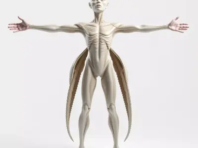 Futuristic Alien Warrior model pack Low-poly 3D model