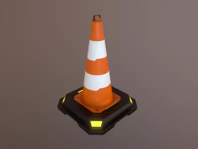 Sci-Fi Traffic Cone 3D model