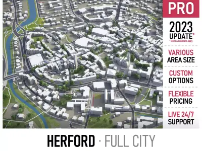 Herford  Low-poly 3D model