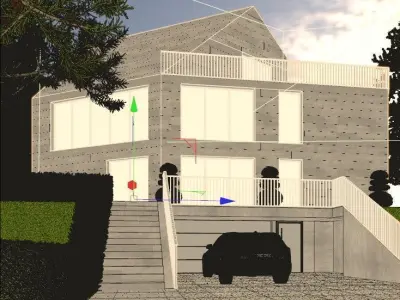 Modern villa - NIGHT VIEW 3D model