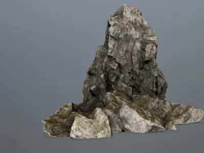 rock gate Low-poly 3D model