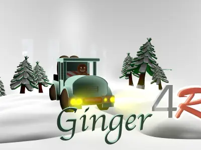 Gingerbread Village V2 vehicul fun 3D model