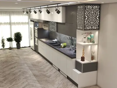 Modern kitchen 3D model