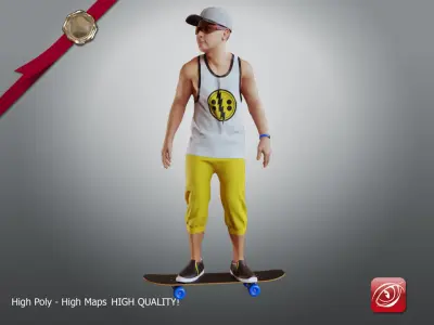 Skater Male A CC 21 30 002 3D model