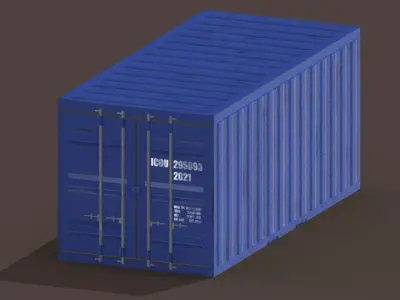 container shipping Low-poly 3D model