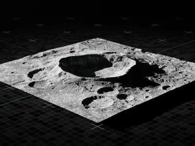 Moon Crater 1 with 8K Textures 3D model