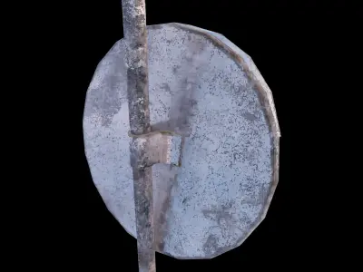 Japanese Safety Mirror Low-poly 3D model