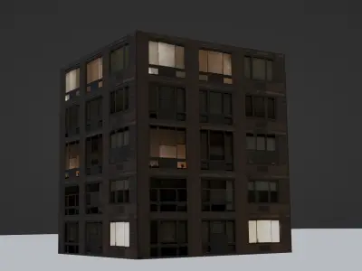 Building 12 Low-poly 3D model