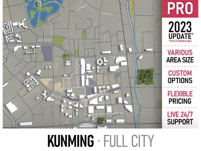 Kunming  Low-poly 3D model