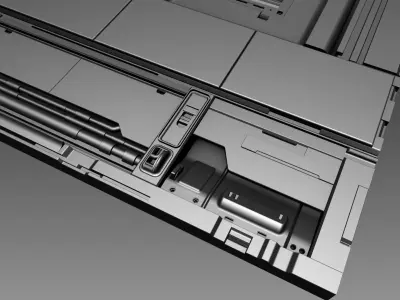 3d Sci-Fi Panel Module Low-poly 3D model