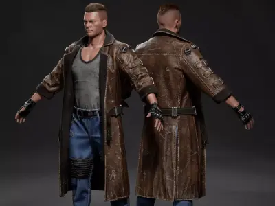 Wastelander Low-poly 3D model