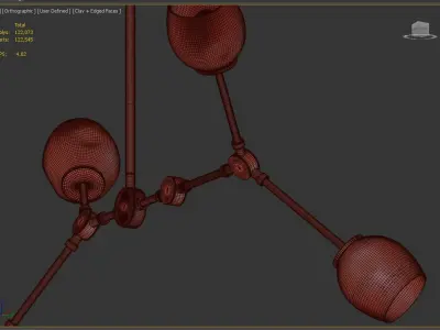 Noella Bronze Chandelier 3D model