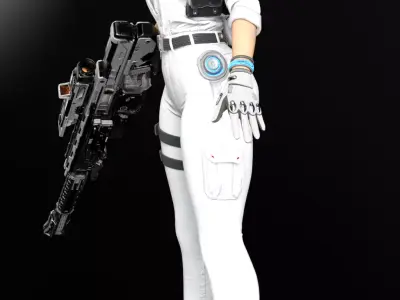 HAILEY The First Descendant  White Tactical Operative Suit 3D model