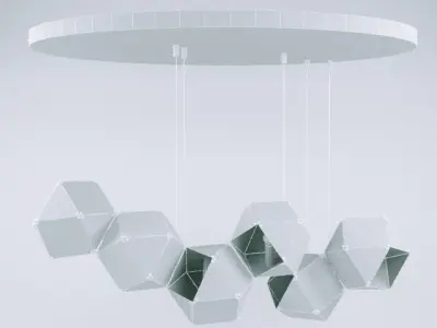 hanging chandelier WUNDERLICHT LOFT 3D model