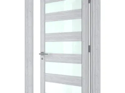 Door-043 interior door with slats 3D model