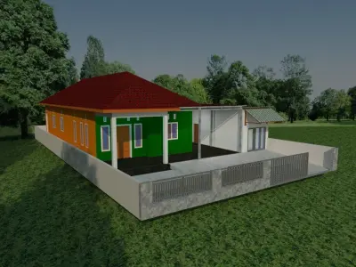 classic tropical building Free 3D print model