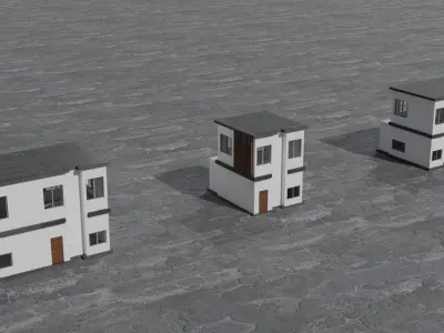 Simple Modern House 2 Low-poly 3D model