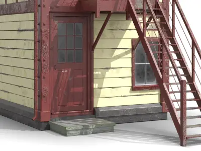  Historic Railway Signal Box with Interior 