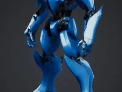 Futuristic Battle Robot 3D model
