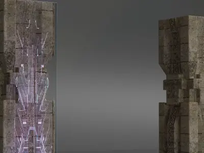 Mixed look Pillar 3D model