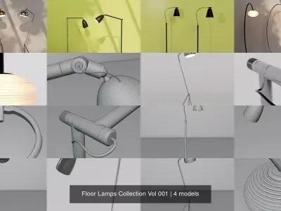 Floor Lamps Collection Vol 001 3D Model Pack
