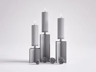 Axis Candle Holder Set 3D model