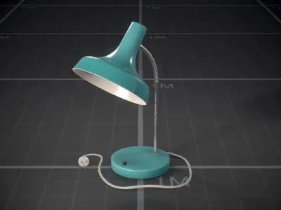 Soviet Desk Lamp Low-poly 3D model