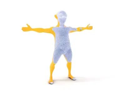 Yellow Alien model pack Low-poly 3D model