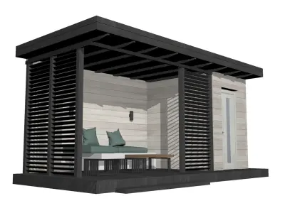 summer gazebo Free low-poly 3D model