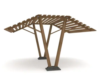 Wood Canopy 3D model