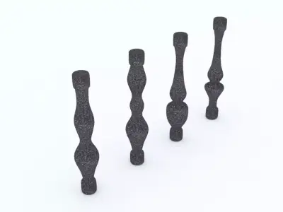 Parapet Wall Pattern with FFD Cylinder Modifier 3D model