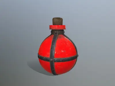 potion bottle Low-poly 3D model