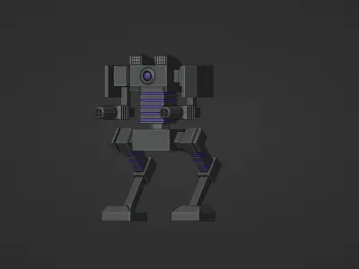 Sentinel Robot Low-poly 3D model